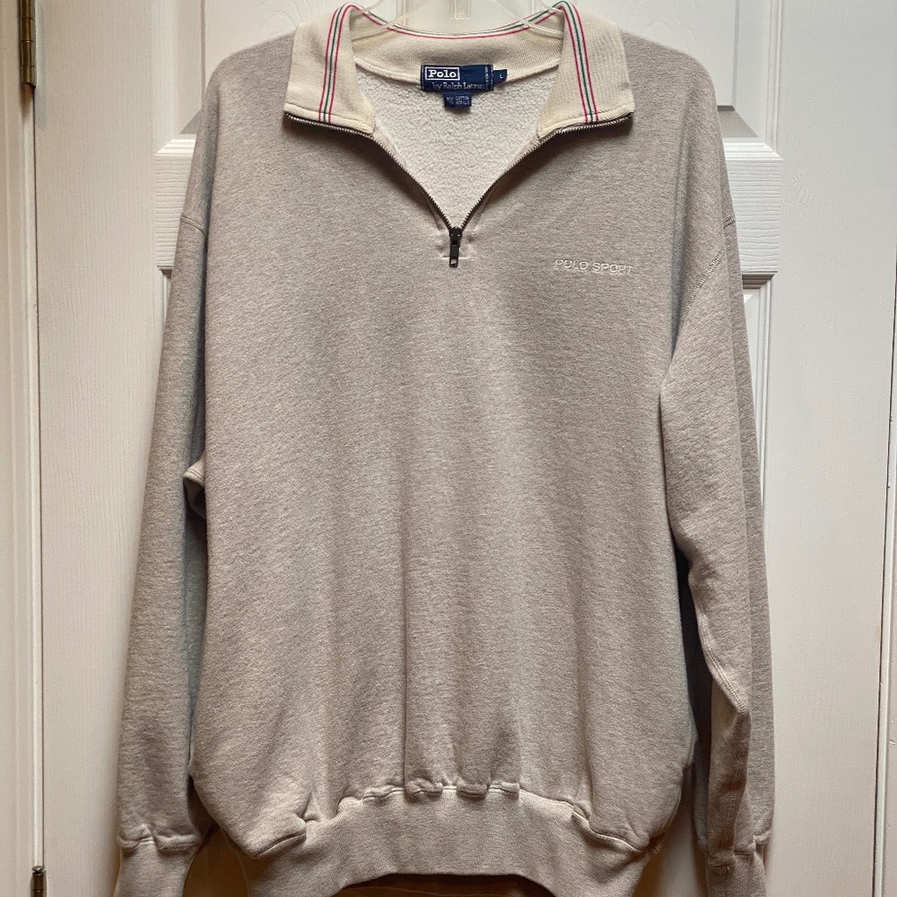 Ralph Lauren Polo Sport 1/4 Zip Gray Sweatshirt